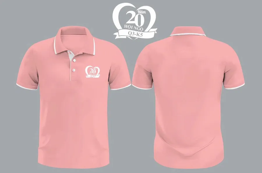 Mẫu thiết kế áo polo hội khóa 20 năm